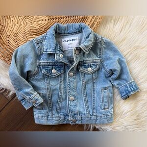 Old Navy Unisex Light Denim Jean Jacket Size 12-18 Months